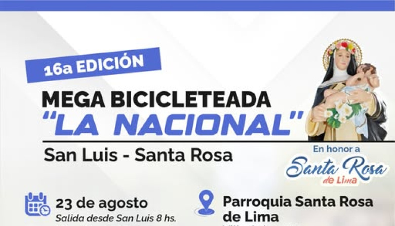 Llega la mega bicicleteada San Luis - Santa Rosa